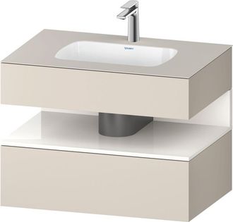 Duravit Qatego Lavabo Encastrado Con Base De Lavabo Consola, - Duravit