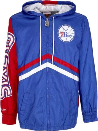 Mitchell & Ness Philadelphia 76ers Windbreaker - Heren - Fitness - Blauw - M - Polyester - Fitness