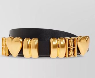 By Malene Birger ounlas belt adjustable length gold hardware hearts