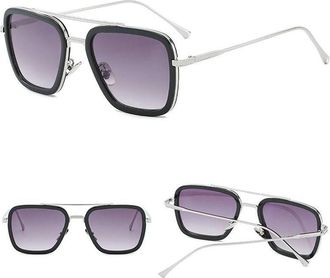 Generic Vintage Small Sunglasses for Men Classic Fashion Metal Frame Driving Sun glasses UV Blocking,Silver Gray,one size 2026