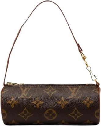 Louis Vuitton Pre-owned Papillon Pochette - Dames - Vintage Mini Tas - Bruin - ONE Size - Vintage