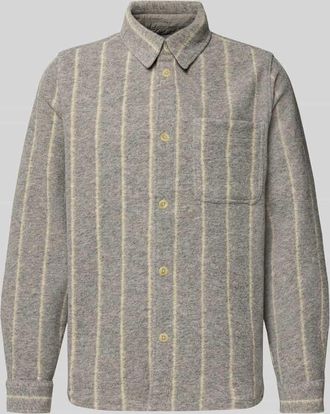 Les Deux Regular Fit Hemdjacke mit Woll-Anteil Modell Lennon in Mittelgrau, Größe XXL
