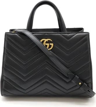 Gucci Pre-owned Handbags, female, Black, Size: ONE SIZE Pre-owned Leather handbags