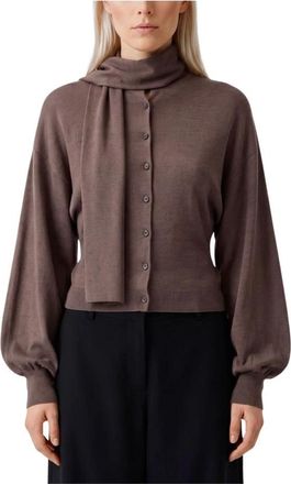 Jacquemus Le Cardigan Losange - Dames - Vesten - Bruin - 2XS - Truien & Vesten