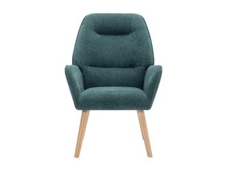 VENTE-UNIQUE.COM Sill&oacute;n cl&aacute;sico tela azul verdoso