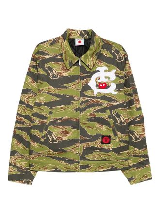 Icecream tiger-strip work jacket - Green