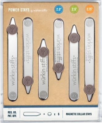 W&uuml;rkin Stiffs Set of 3 Magnetic Power Stays in Silver at Nordstrom