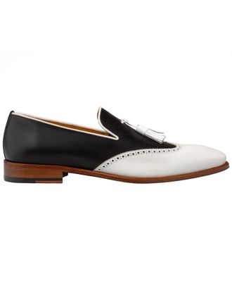 Mezlan Jucar Two-Tone Tasseled Leather Slip-On