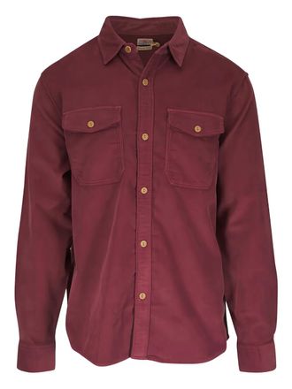 Faherty chest-pocket overshirt - Red