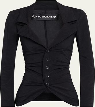 Junya Watanabe Crinkled Button-Down Jacket
