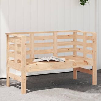 Berkfield Home Garden Bench 111.5x53x71 cm Solid Wood Pine in Brown
