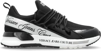 Versace Jeans Couture Sportschoenen met logoprint - Dames - Sneakers - Zwart - 39 EU - Schoenen