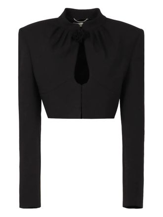 Magda Butrym cropped jacket - women - Elastane/Wool - 36 - Black