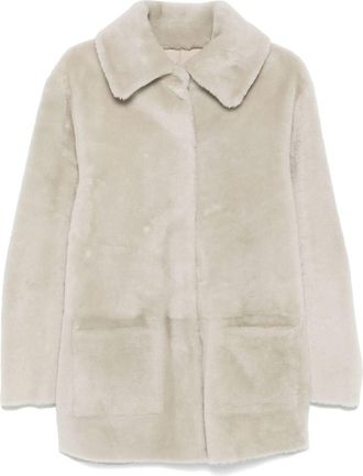 Simonetta Ravizza Elliot jacket - women - Sheep Skin/Shearling - 42 - Neutrals