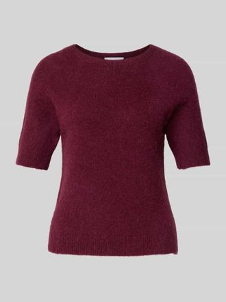Rich & Royal Strickpullover mit gerippten Abschl&uuml;ssen in Bordeaux, Gr&ouml;&szlig;e XS