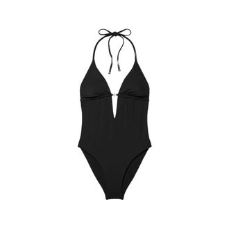Tory Burch Tory Burch, One-piece, female, Black, Size: L Halter Swimsuit