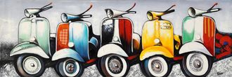 HERDASA Lienzo Enmarcado Con Figura Corporal En Tonos C&aacute;lidos Con Detalles Pintados A Mano, 90x60cm