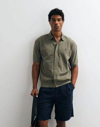 Polo Ralph Lauren Camicia sportiva in maglia comoda color oliva-Verde