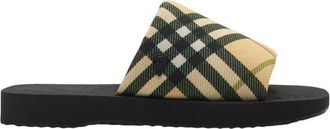Burberry Check Trek Slides, Brand Size 37 ( US Size 7 )