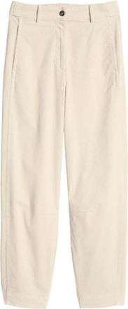 Marc O'Polo Geweven Broek - Dames - Straight fit broeken - Beige - M - Broeken