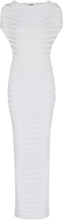 Jean Paul Gaultier Abito lungo a righe - Bianco