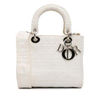 Dior Pre-owned Dior Medium Canvas Cannage Lady D Lite 50-MA-0210