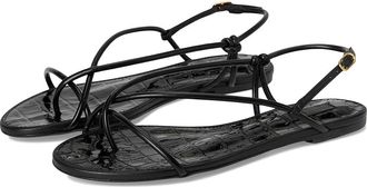 Schutz Malta Flat Womens Sandals Black : 6.5 M, Leather