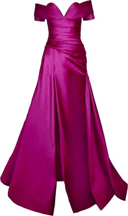 Naeem Khan strapless pleated maxi dress - Pink