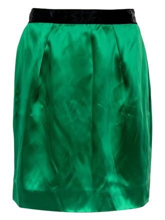 Dolce & Gabbana satin mini skirt - Green