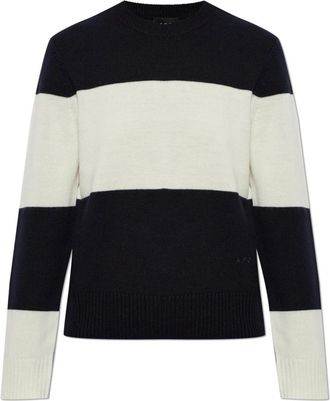 A.P.C. Amelle Wol Trui - Dames - Ronde hals truien - Beige - XS - Wol - Truien & Vesten
