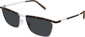Saint Laurent Joe Zonnebrillen - Heren - Zonnebrillen - Grijs - 57 MM - Nylon - Accessoires