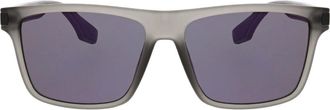 Hurley 56mm Flat Top Polarized Square Sunglasses in Smoke at Nordstrom Rack