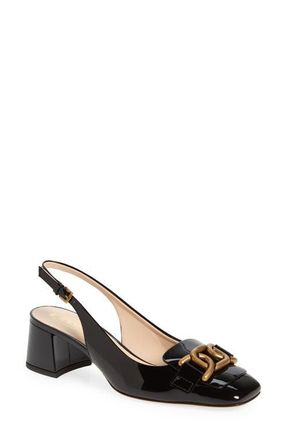 Tod's Kate Slingback Pump in Nero at Nordstrom, Size 7Us