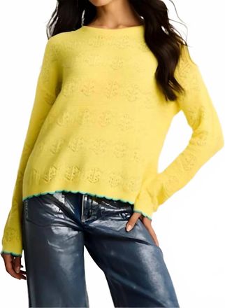 Lisa Todd Seaside Chic Sweater In Butter Turquoise