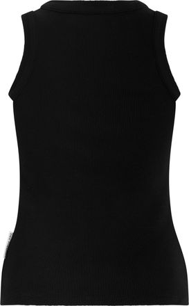 Des_Phemmes Womens Sleeveless Cotton Rib Top - Black Vests & Tank Tops