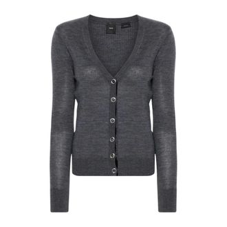 Pinko Cardigans, female, Gray, L, Boise Cardigan Jumper