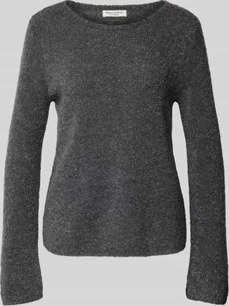 Marc O'Polo Regular Fit Strickpullover aus Schurwoll-Mix mit Alpaka-Anteil in Dunkelgrau Melange, Größe XXL