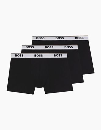 HUGO BOSS Mens Boss 3 Pack Cotton Power Stretch Boxer Brief - Black/Multi - Size: 32/34/35