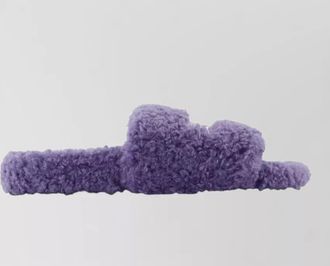 Balenciaga faux fur slippers