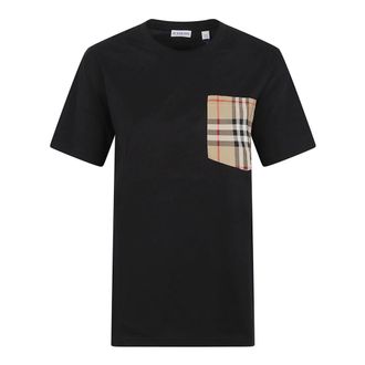Burberry T-Shirts, female, Black, Size: 2XS Burberry T-shirts and Polos Black