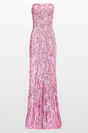 Jenny Packham Euphoria Sequin-Embellished Strapless Dress in Parma Violet at Nordstrom, Size 10 Uk