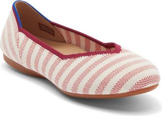 Rothy's The Daily Ballet Flat in Coral Cabana Stripe at Nordstrom, Size 11.5