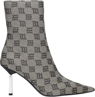 Misbhv Hakken laarzen - Dames - Laarzen met Hak - Grijs - 39 EU - Schoenen