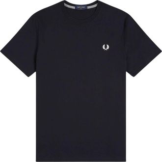 Fred Perry T-shirt met ronde hals - Heren - T-shirts - Blauw - 2XL - Katoen - Tops
