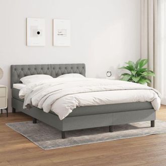 Les Tendances Les Tendances - Furniture Limited - Cama Box Spring Con Colch&oacute;n Tela Gris Oscuro
