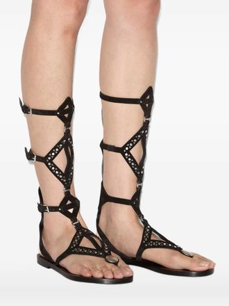 Isabel Marant Boham sandals - women - Leather/Leather/Leather - 36 - Black