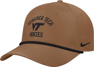 Nike Virginia Tech 2026 Military Appreciation Rope Rise Nike Mens College Adjustable Hat in Brown | C16829C750VATH-ALB
