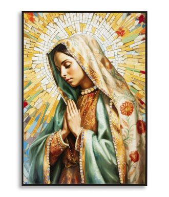 Mauro Ferretti Cuadro Lacado Sobre Lienzo Virgen -a- Con Marco Cm 72x4x102