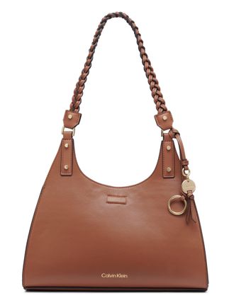 Calvin Klein Shelly Novelty Satchel, Caramel Mix, One size