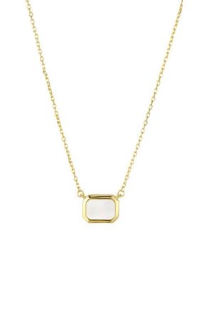 st. Moran Mother-of-Pearl Pendant Necklace in Gold/White at Nordstrom